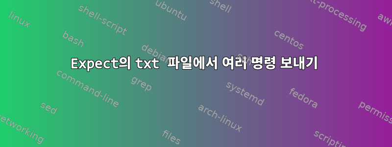 Expect의 txt 파일에서 여러 명령 보내기