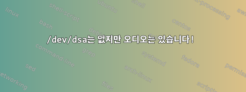 /dev/dsa는 없지만 오디오는 있습니다!