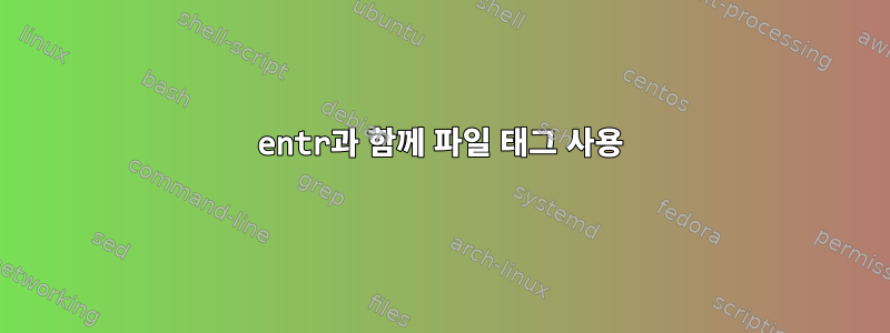 entr과 함께 파일 태그 사용