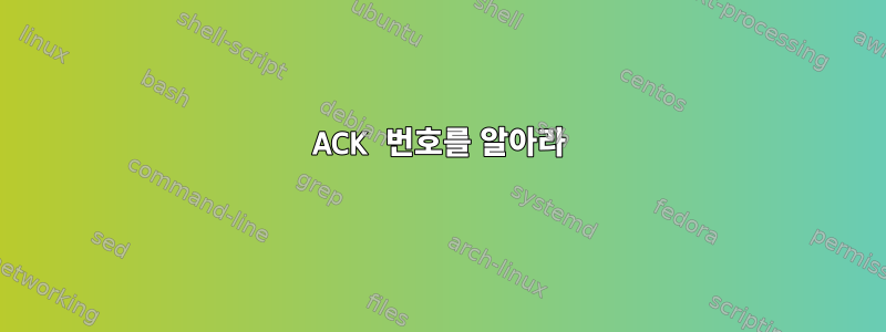 ACK 번호를 알아라