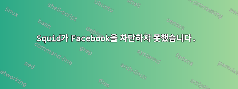 Squid가 Facebook을 차단하지 못했습니다.