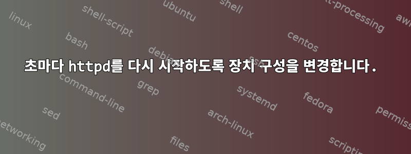 3초마다 httpd를 다시 시작하도록 장치 구성을 변경합니다.