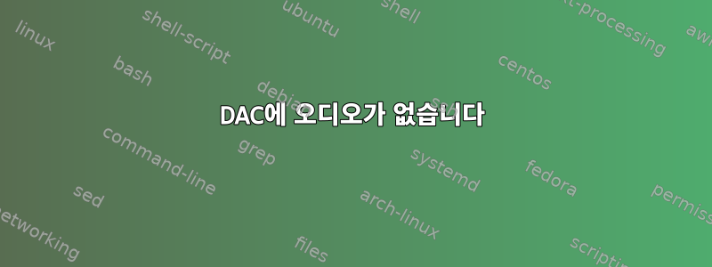 DAC에 오디오가 없습니다