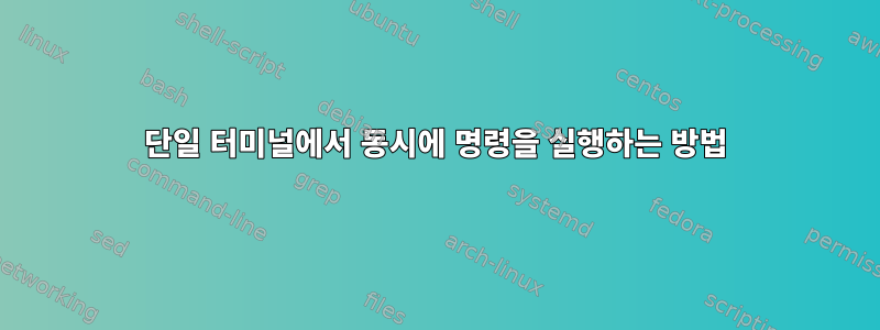 단일 터미널에서 동시에 명령을 실행하는 방법