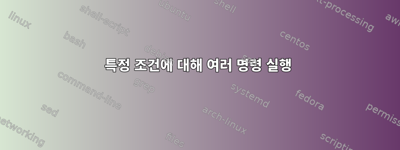 특정 조건에 대해 여러 명령 실행