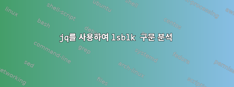 jq를 사용하여 lsblk 구문 분석