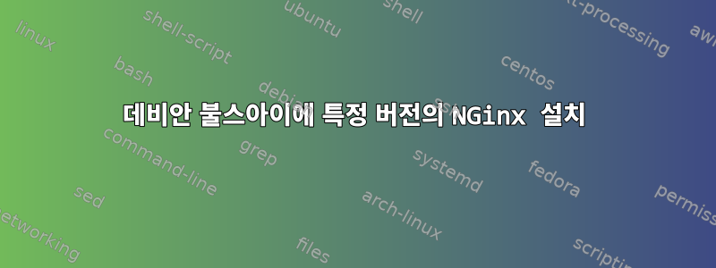 데비안 불스아이에 특정 버전의 NGinx 설치