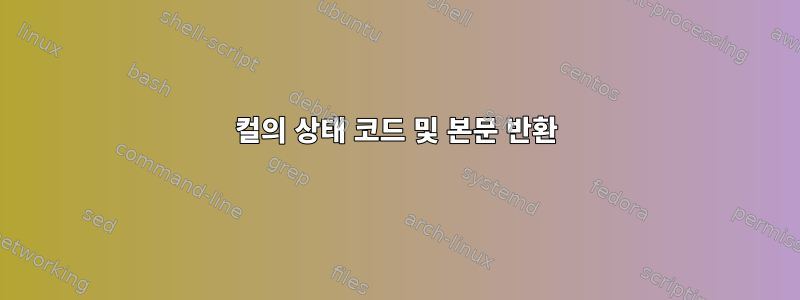 컬의 상태 코드 및 본문 반환