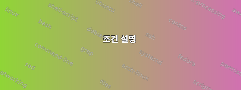 조건 설명