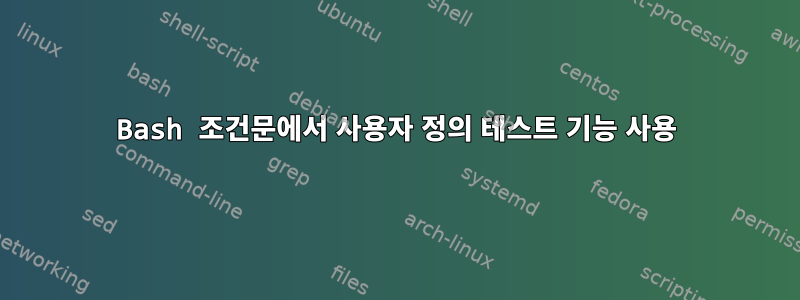 Bash 조건문에서 사용자 정의 테스트 기능 사용