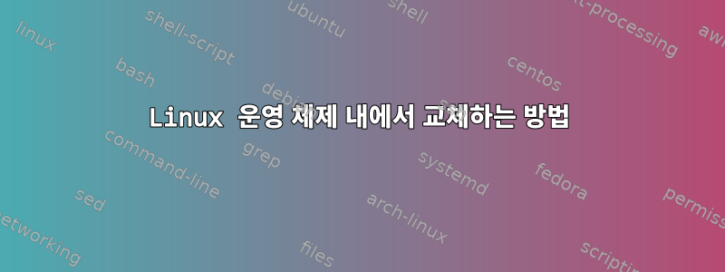 Linux 운영 체제 내에서 교체하는 방법