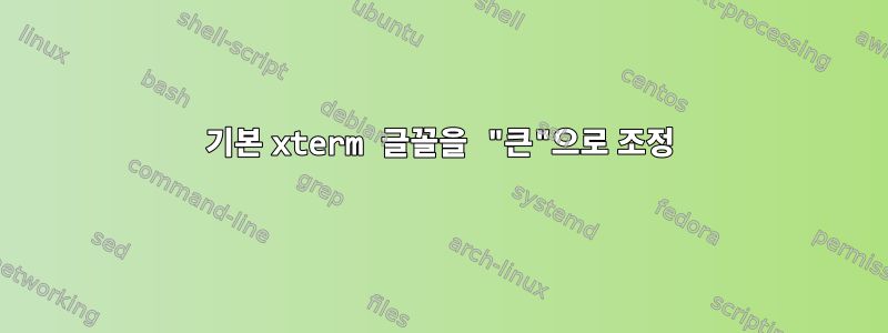 기본 xterm 글꼴을 "큰"으로 조정