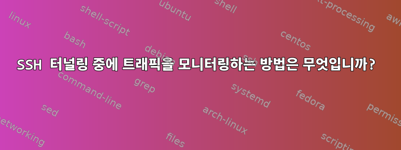 SSH 터널링 중에 트래픽을 모니터링하는 방법은 무엇입니까?