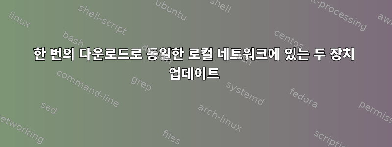 한 번의 다운로드로 동일한 로컬 네트워크에 있는 두 장치 업데이트