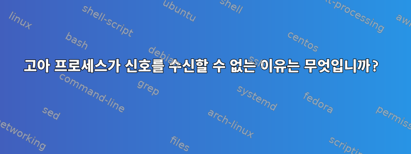 고아 프로세스가 신호를 수신할 수 없는 이유는 무엇입니까?