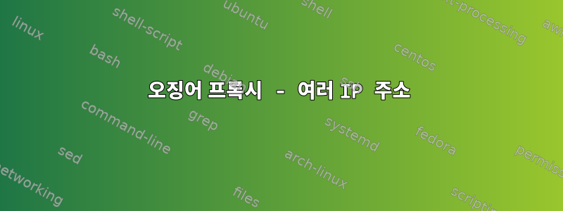 오징어 프록시 - 여러 IP 주소