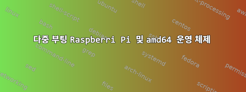 다중 부팅 Raspberri Pi 및 amd64 운영 체제