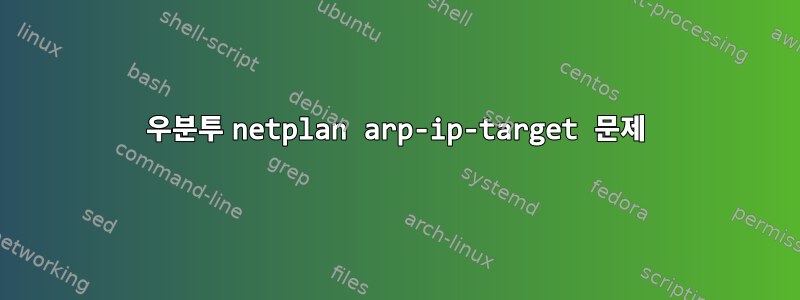 우분투 netplan arp-ip-target 문제