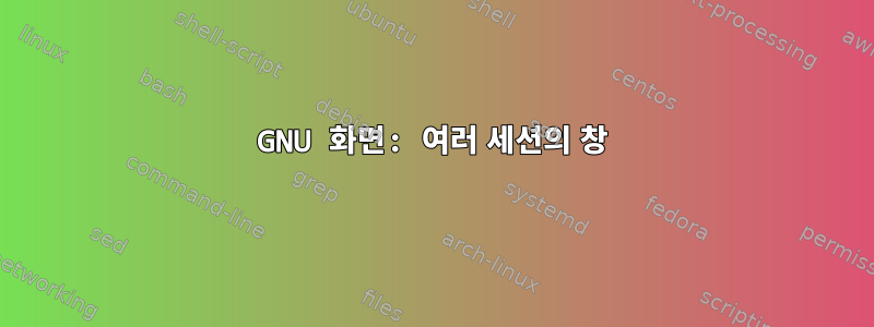 GNU 화면: 여러 세션의 창