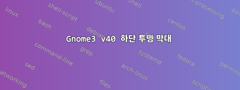 Gnome3 v40 하단 투명 막대