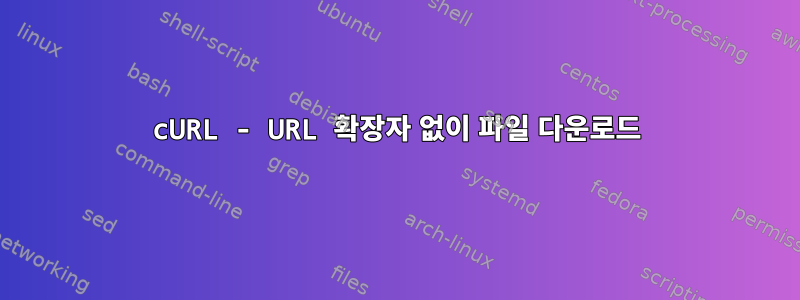 cURL - URL 확장자 없이 파일 다운로드