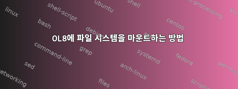 OL8에 파일 시스템을 마운트하는 방법