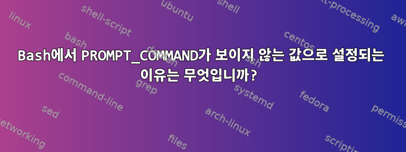 Bash에서 PROMPT_COMMAND가 보이지 않는 값으로 설정되는 이유는 무엇입니까?