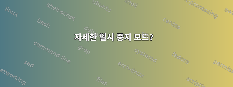 자세한 일시 중지 모드?