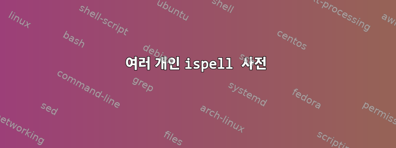 여러 개인 ispell 사전