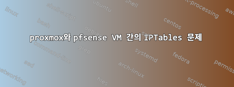 proxmox와 pfsense VM 간의 IPTables 문제