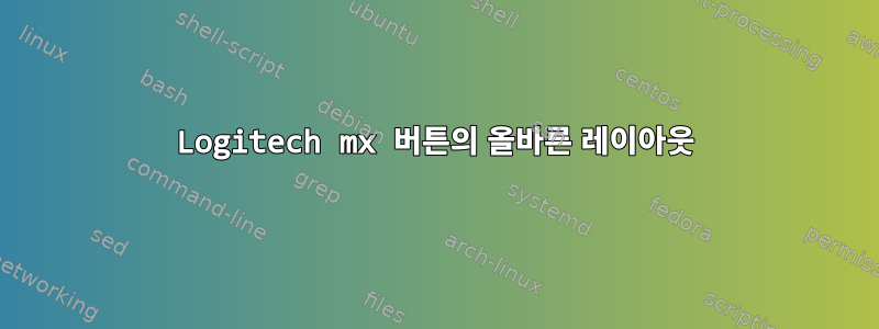 Logitech mx 버튼의 올바른 레이아웃