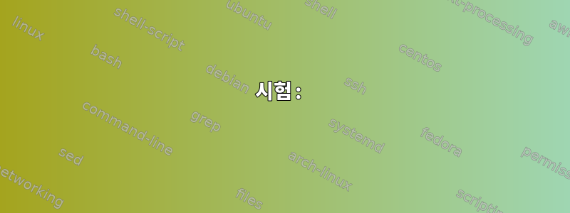 시험: