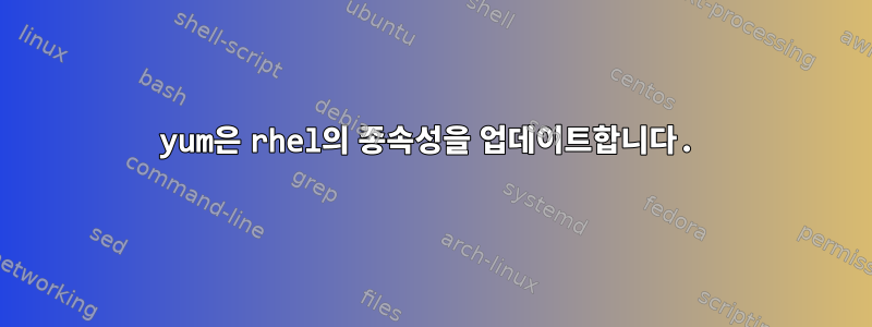 yum은 rhel의 종속성을 업데이트합니다.