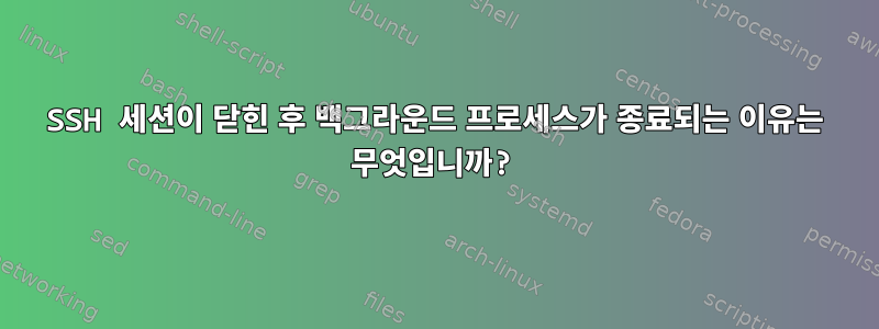 SSH 세션이 닫힌 후 백그라운드 프로세스가 종료되는 이유는 무엇입니까?