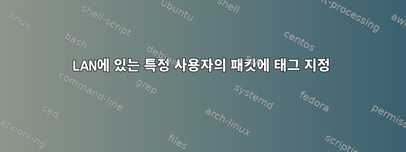 LAN에 있는 특정 사용자의 패킷에 태그 지정