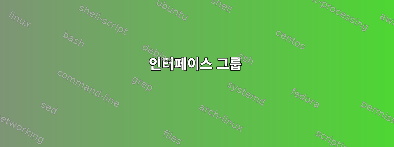 인터페이스 그룹