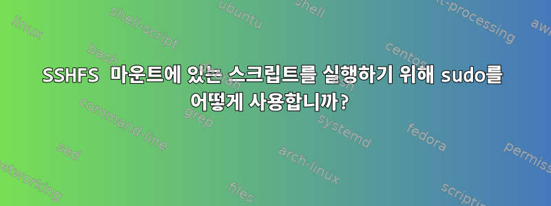 SSHFS 마운트에 있는 스크립트를 실행하기 위해 sudo를 어떻게 사용합니까?