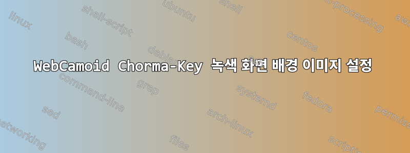 WebCamoid Chorma-Key 녹색 화면 배경 이미지 설정