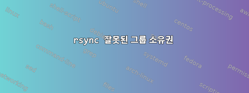 rsync 잘못된 그룹 소유권