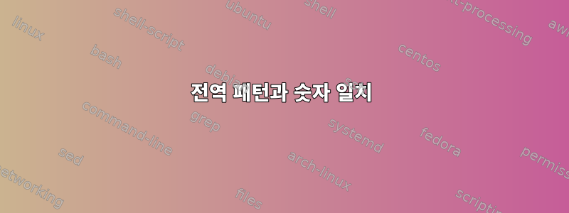 전역 패턴과 숫자 일치