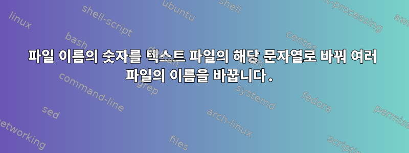 파일 이름의 숫자를 텍스트 파일의 해당 문자열로 바꿔 여러 파일의 이름을 바꿉니다.