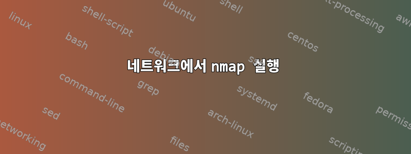 네트워크에서 nmap 실행