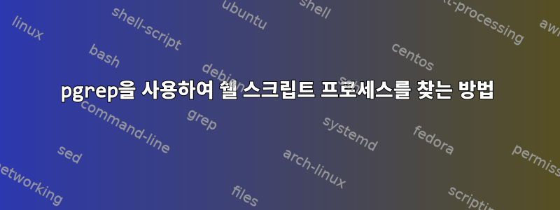 pgrep을 사용하여 쉘 스크립트 프로세스를 찾는 방법