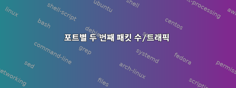 포트별 두 번째 패킷 수/트래픽