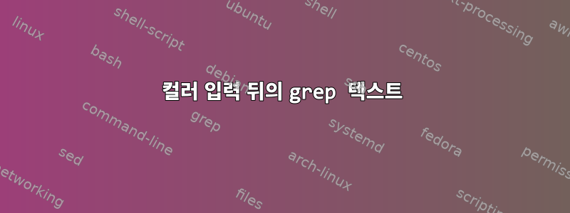 컬러 입력 뒤의 grep 텍스트