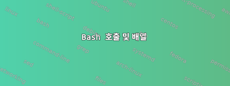 Bash 호출 및 배열