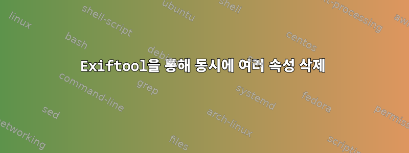 Exiftool을 통해 동시에 여러 속성 삭제