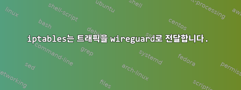 iptables는 트래픽을 wireguard로 전달합니다.