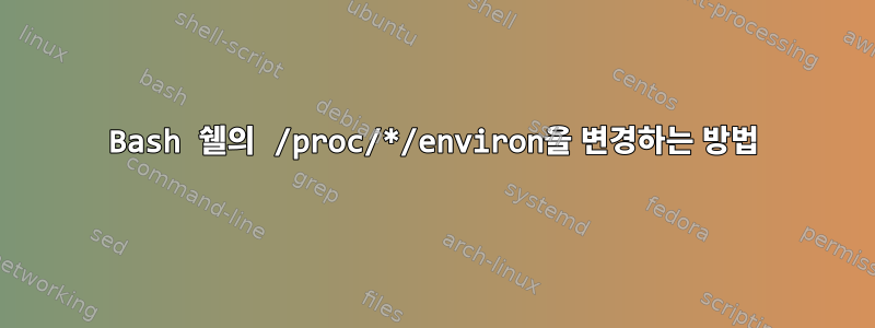 Bash 쉘의 /proc/*/environ을 변경하는 방법