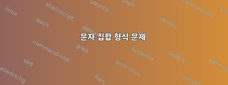 문자 집합 형식 문제